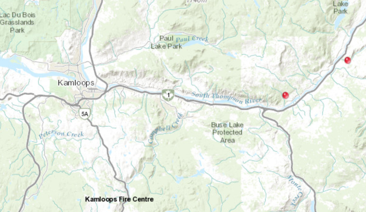 Two small wildfires spark east of Kamloops | iNFOnews.ca Two small wildfires spark east of Kamloops | iNFOnews.ca
