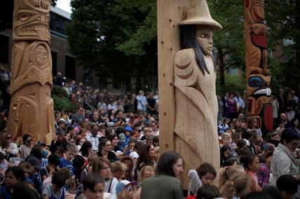 Artists, politicians reflect on reconciliation as cedar poles unveiled in B.C. | iNFOnews.ca