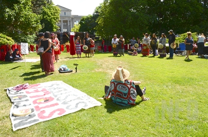Red dresses hang in Vernon for Murdered and Missing Women Inquiry | iNFOnews.ca