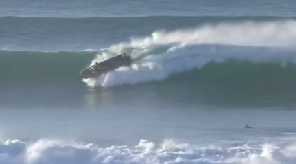TRENDING NOW: Safety boat gets in on surfing action | iNFOnews.ca