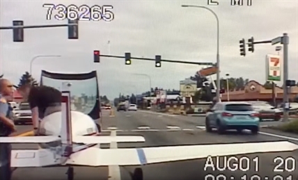 TRENDING NOW: Plane's emergency landing on busy street caught on cop's dashcam | iNFOnews.ca