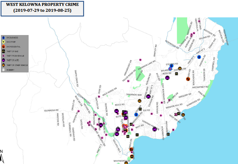 Check out where most property crimes are committed in the Central Okanagan | iNFOnews.ca