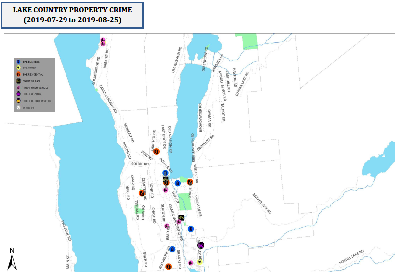 Check out where most property crimes are committed in the Central Okanagan | iNFOnews.ca