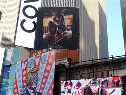 Clothing co. gets attention with New York billboard of hog-tied Trump | iNFOnews.ca