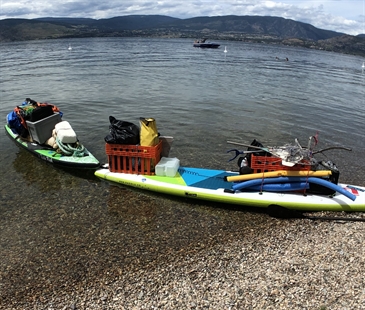 Vernon paddleboarder completes epic 315 km lake clean-up | iNFOnews.ca Vernon paddleboarder completes epic 315 km lake clean-up | iNFOnews.ca