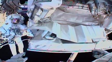 Spacewalking astronauts plug leak, finish fixing detector | iNFOnews.ca