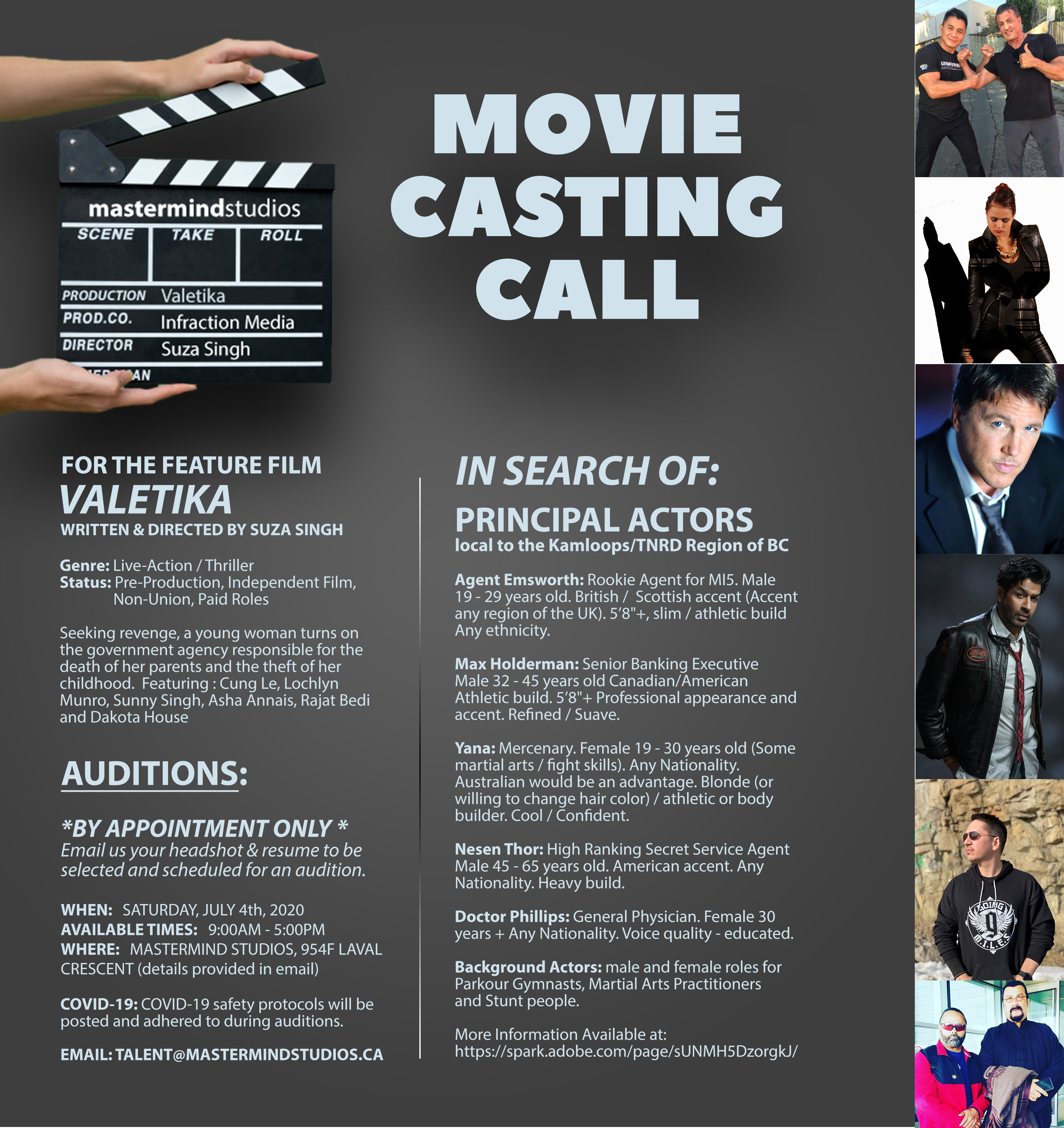 Casting call for thriller being filmed in Kamloops | iNFOnews.ca Casting call for thriller being filmed in Kamloops | iNFOnews.ca