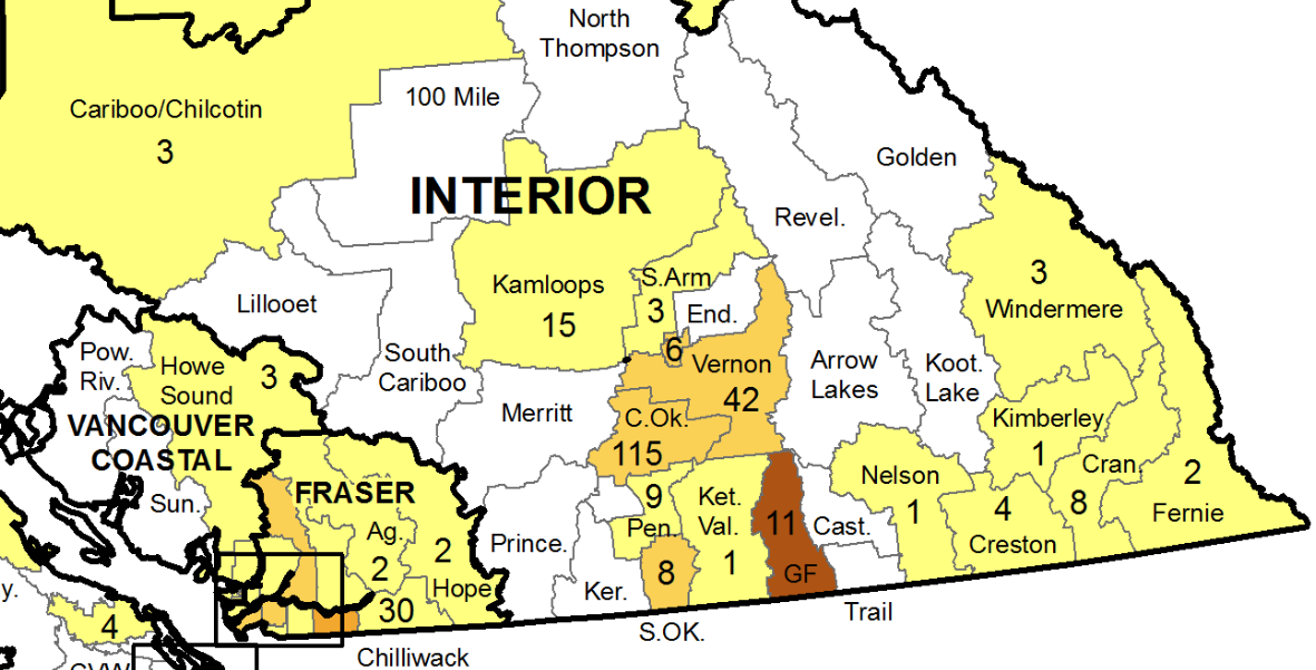 Much of Okanagan lagging behind province on vaccination front | iNFOnews.ca