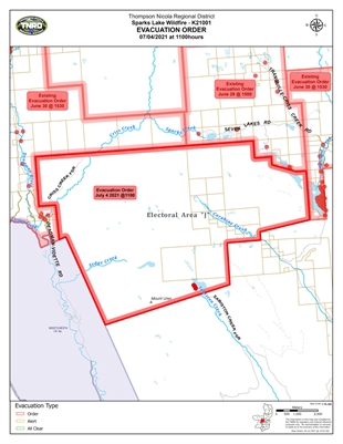UPDATE: Sparks Lake Fire grew to 36,300 hectares, evacuation orders and alerts issued | iNFOnews.ca