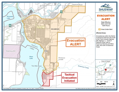Evacuations ordered for new Sicamous area fire; boats asked to stay off lake | iNFOnews.ca Evacuations ordered for new Sicamous area fire; boats asked to stay off lake | iNFOnews.ca