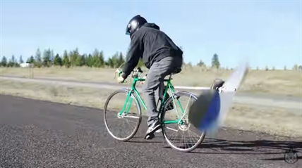 TRENDING NOW: What happens when you put a massive propeller on a bike | iNFOnews.ca