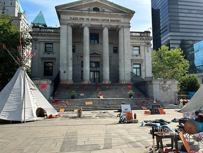 Shoes a part of B.C. memorial for residential school victims disappear before removal | iNFOnews.ca