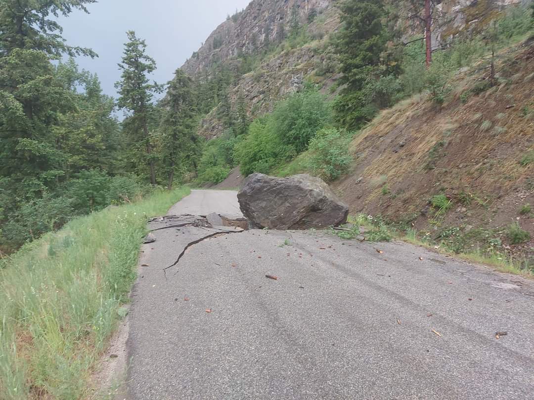 South Okanagan road fixed in four days after severe boulder damage | iNFOnews.ca South Okanagan road fixed in four days after severe boulder damage | iNFOnews.ca