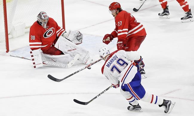 Rask helps Hurricanes rally for 3-2 win over Canadiens | iNFOnews.ca Rask helps Hurricanes rally for 3-2 win over Canadiens | iNFOnews.ca