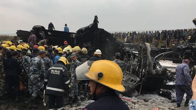Plane carrying 71 people crashes, catches fire in Kathmandu | iNFOnews.ca