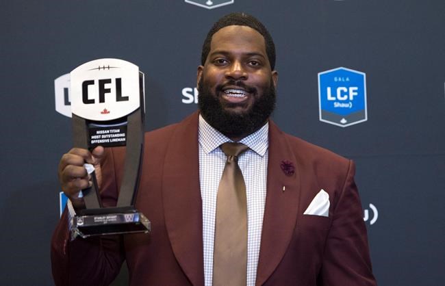 Winnipeg's Stanley Bryant captures CFL's outstanding lineman award | iNFOnews.ca