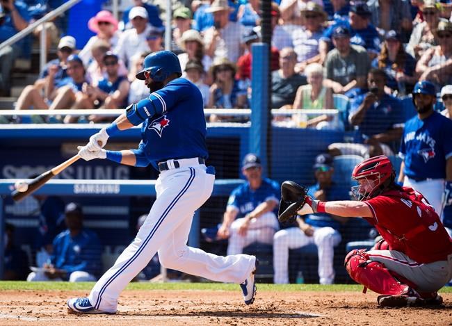Bautista smacks three-run homer, Blue Jays draw Phillies 8-8 in pre-season game | iNFOnews.ca