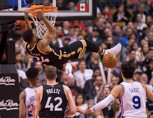 DeRozan plays provider, Ibaka does the scoring as Raptors down the 76ers | iNFOnews.ca