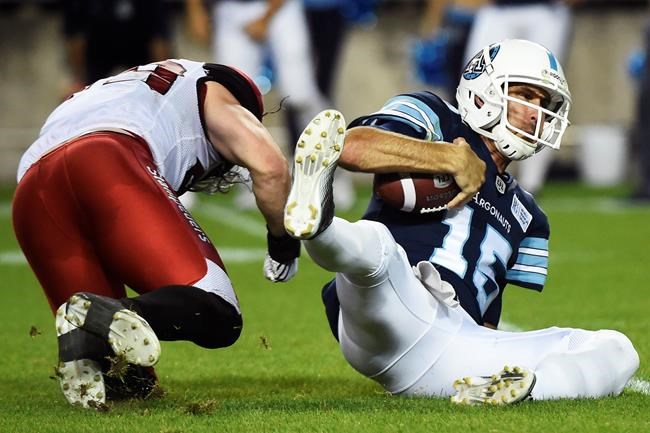 Argos say quarterback Ray listed as day to day with shoulder injury | iNFOnews.ca Argos say quarterback Ray listed as day to day with shoulder injury | iNFOnews.ca