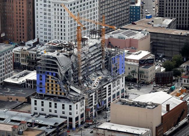 New Orleans issues permit to demolition collapsed hotel | iNFOnews.ca