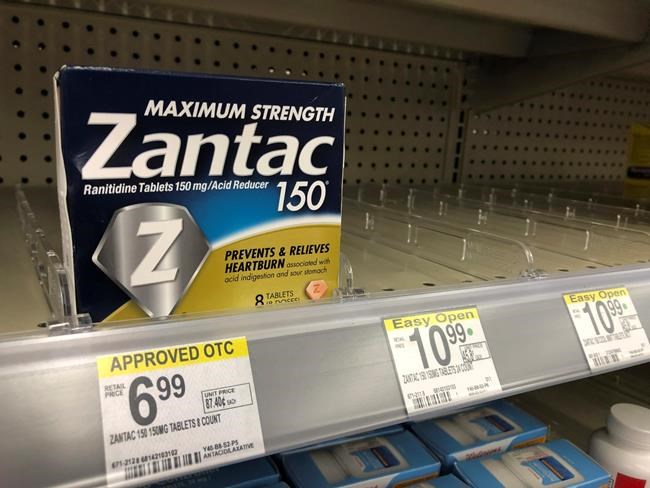 Over-the-counter heartburn drug Zantac pulled in US, Canada | iNFOnews.ca CP647429295