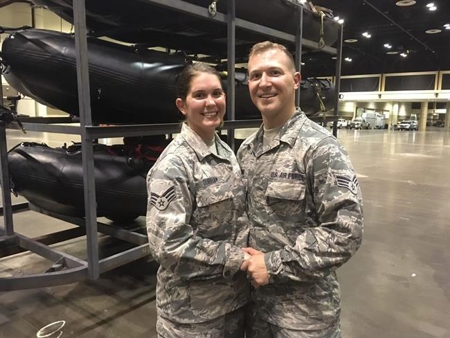 No bride's dress? No problem: Guard couple tie knot in Irma | iNFOnews.ca