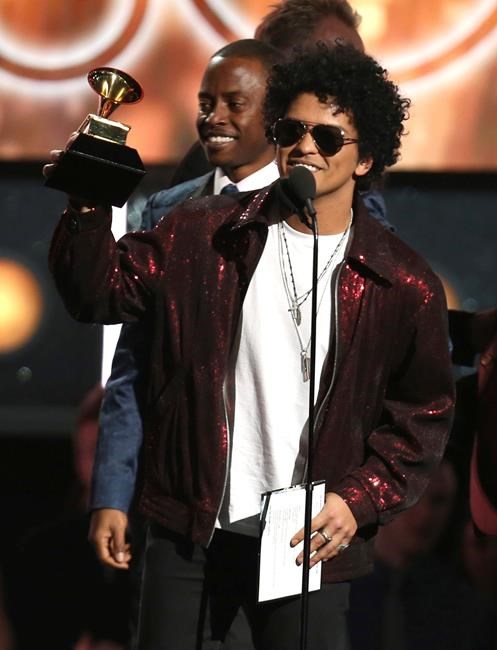 The Latest: Bruno Mars wins album of the year Grammy Award | iNFOnews.ca The Latest: Bruno Mars wins album of the year Grammy Award | iNFOnews.ca