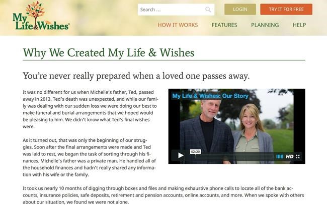 Click here when I die: Sites lay out plans for loved ones | iNFOnews.ca