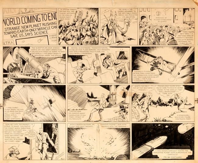 Original 'Flash Gordon' comic strip art headed to auction | iNFOnews.ca Original 'Flash Gordon' comic strip art headed to auction | iNFOnews.ca