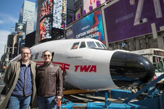 Vintage plane, soon to become bar, tours Times Square | iNFOnews.ca