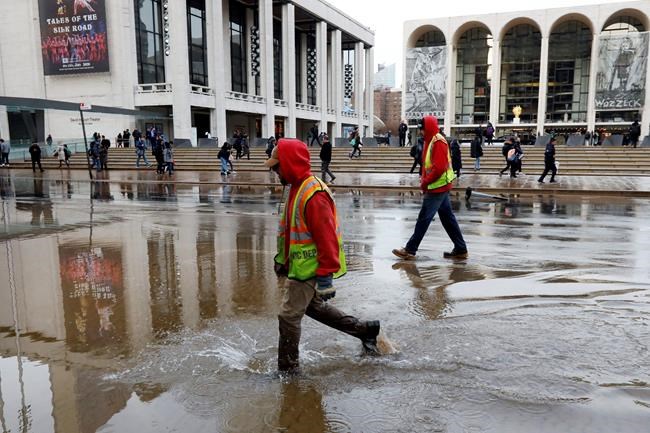 'You need a boat.' Water main break floods NYC streets | iNFOnews.ca CP1162193101