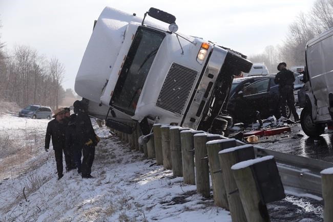 Snow causes 81-vehicle highway pileup; no serious injuries | iNFOnews.ca