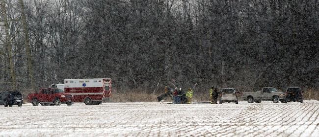 Helicopter for utility work crashes in field, killing 2 men | iNFOnews.ca CP647857077