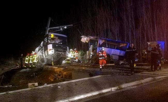 School bus driver charged in deadly French train collision | iNFOnews.ca