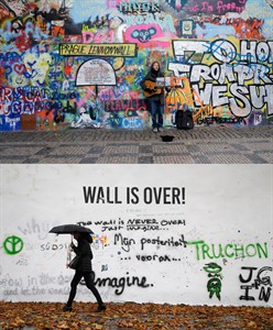 Prague's tourist attraction, wall dedicated to John Lennon painted over, graffiti starts again | iNFOnews.ca
