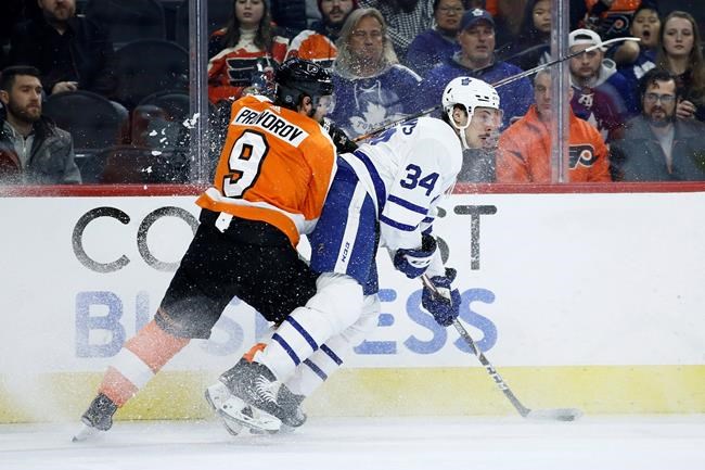 Giroux, Flyers beat Maple Leafs 6-1 for 5th straight win | iNFOnews.ca