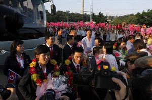 North Korea's Olympic athletes get heroes' welcome at home after best finish since Barcelona | iNFOnews.ca CP19807050