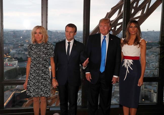 The Latest: Trumps, Macrons dine high above Paris | iNFOnews.ca
