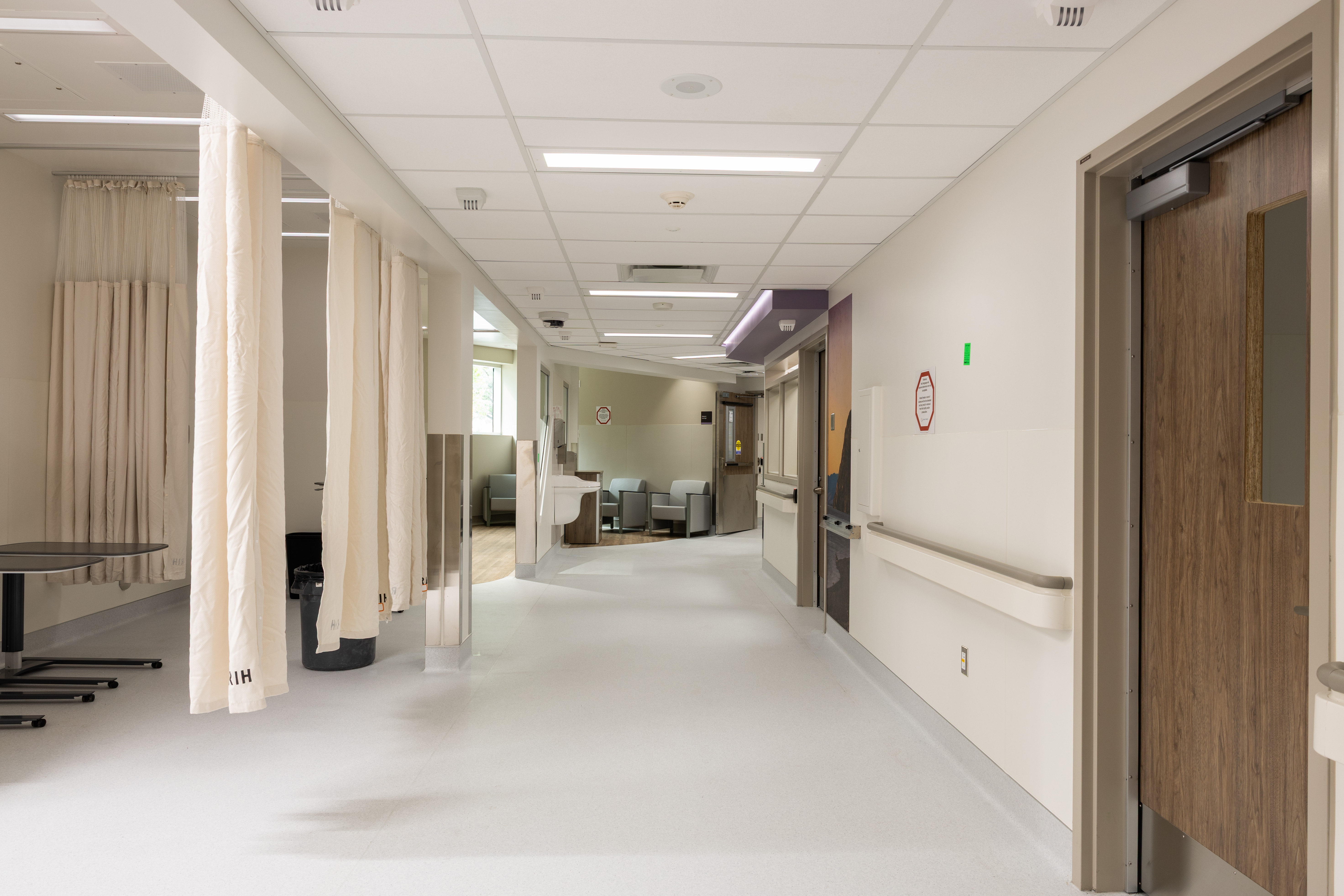 Mental health unit added to Kamloops emergency department | iNFOnews.ca A white hallway lined with hospital rooms
