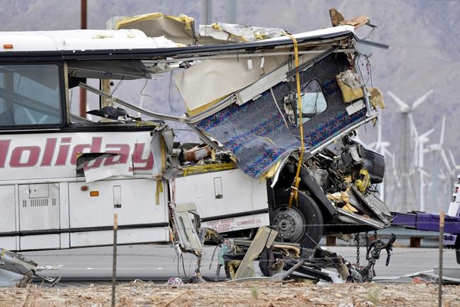 Official: Tire treads worn on bus in fatal California crash | iNFOnews.ca