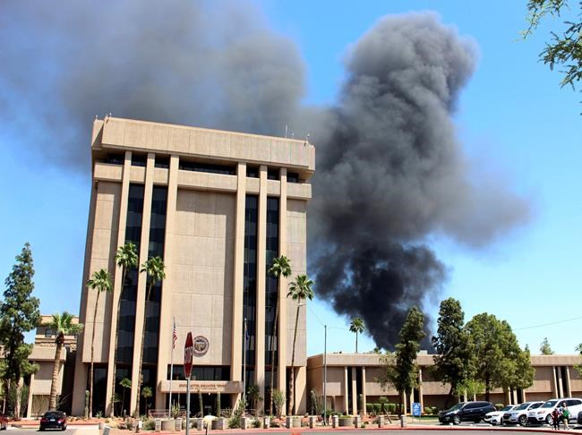 Firefighters work to put out Phoenix recycling plant fire | iNFOnews.ca