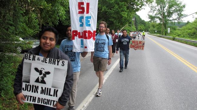 Scores of farm workers, activists march on Ben & Jerry's | iNFOnews.ca