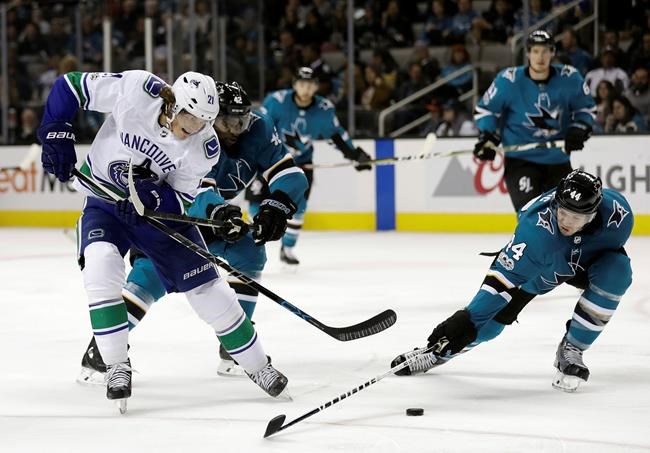 Couture, Tierney score 2 each, Sharks beat Canucks 5-0 | iNFOnews.ca