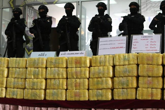 Thai police show off seizures of meth, heroin, marijuana | iNFOnews.ca