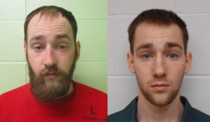 Two police mugshots of Taylor Dueck