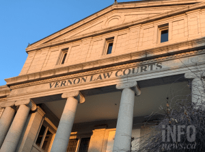 The Vernon courthouse on a sunny day.