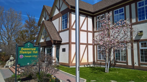 A sign outside the Municipality of Summerland city hall.