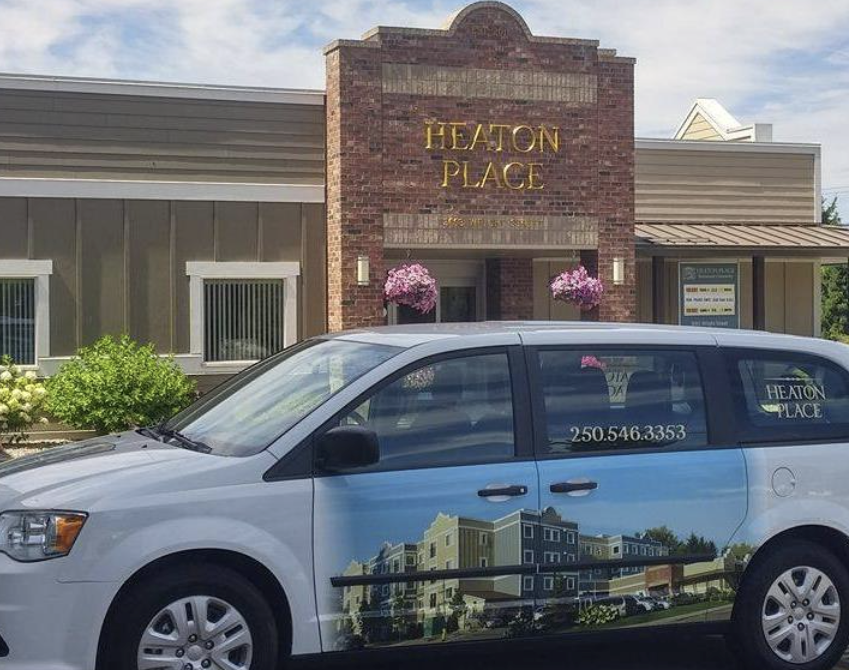 Kelowna business that fired manager after she called in sick on the hook $24,000 | iNFOnews.ca a car is parked out the Heaton Place Retirement Community building in Armstrong.