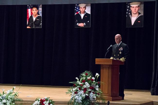 US Navy holds memorial service for 7 sailors killed in crash | iNFOnews.ca