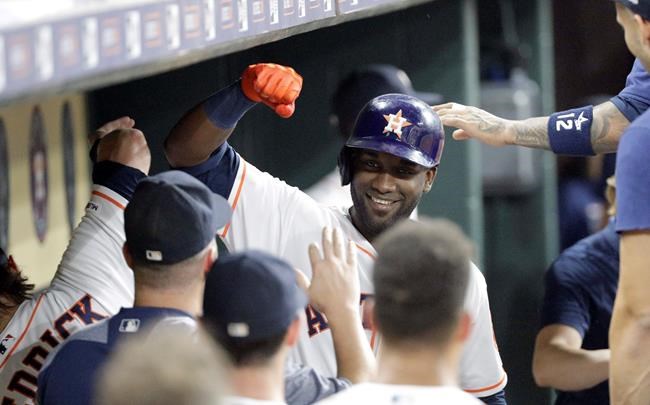 Astros hit MLB-record 6 HRs in 2 innings, beat A's 15-0 | iNFOnews.ca
